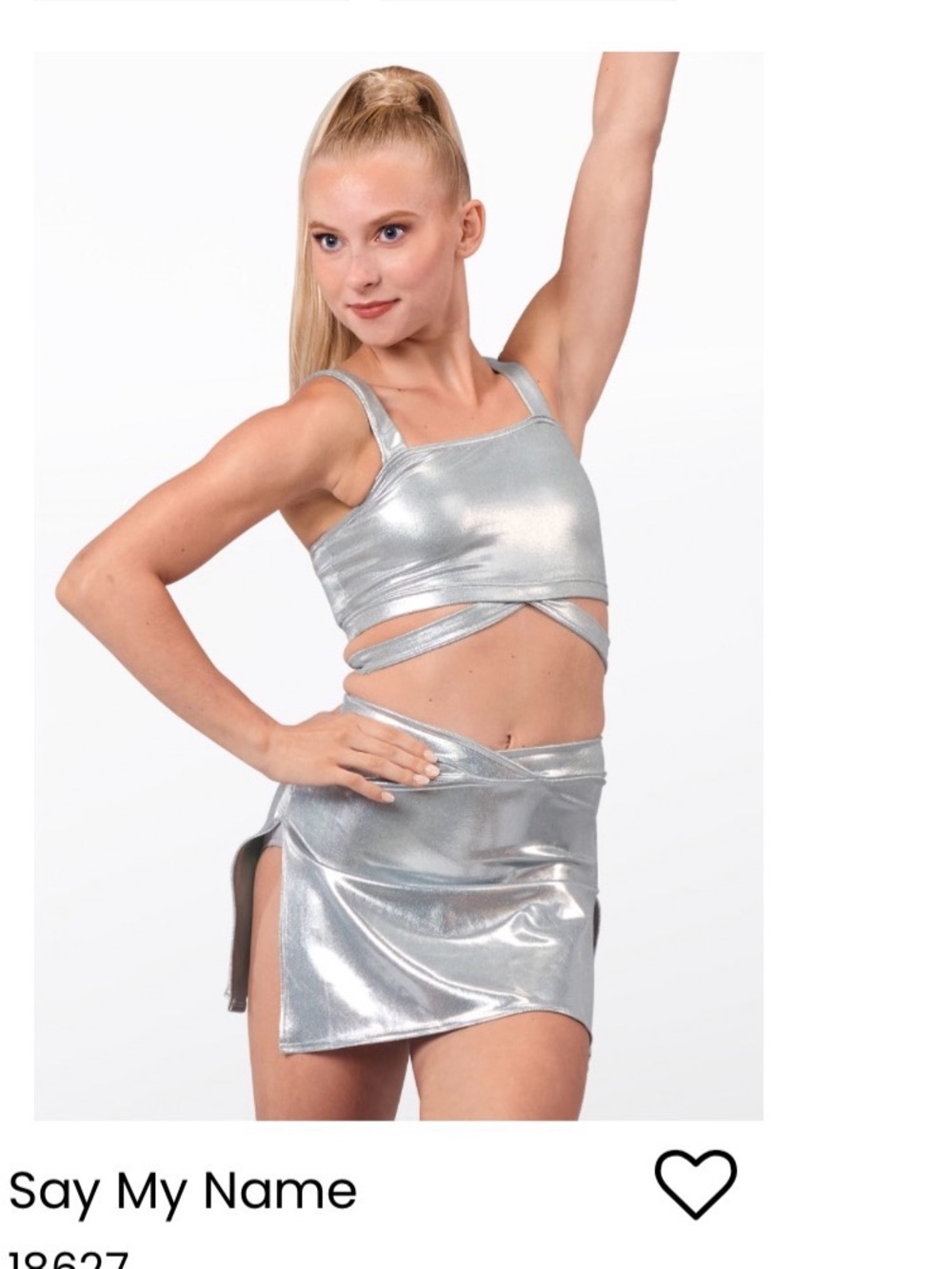 Weissman Silver Metallic Mini Skirt - Say My Name